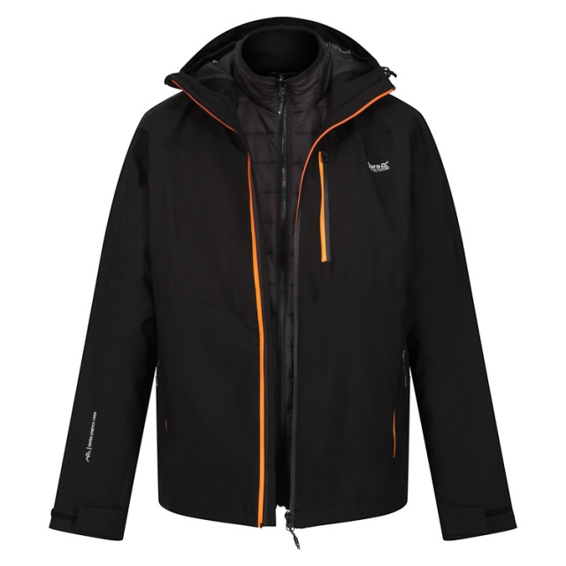 Regatta Heren wentwood viii 3 in 1 waterdichte jas UTRG9291_blackorangepepper large Regatta Heren wentwood viii 3 in 1 waterdichte jas UTRG9291_blackorangepepper large