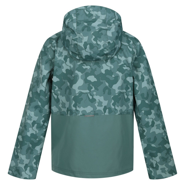 Regatta Hywell camouflage waterdichte jas voor kinderen/kinderen UTRG9259_seapine large
