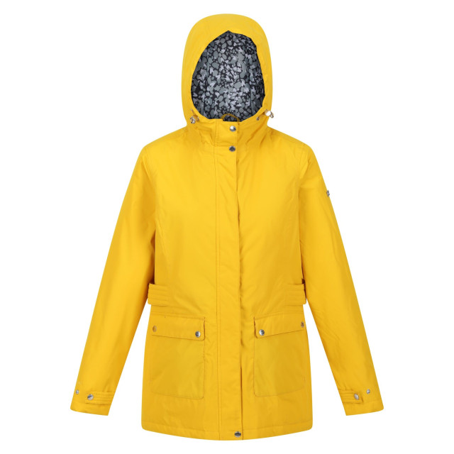 Regatta Dames brenlyn abstract hearts waterdichte jas UTRG9209_sunsetblack large