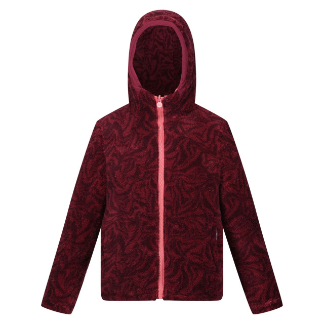 Regatta Kinder/kinder kyrell omkeerbaar jack met zebraprint UTRG9186_mineralredburgundy large