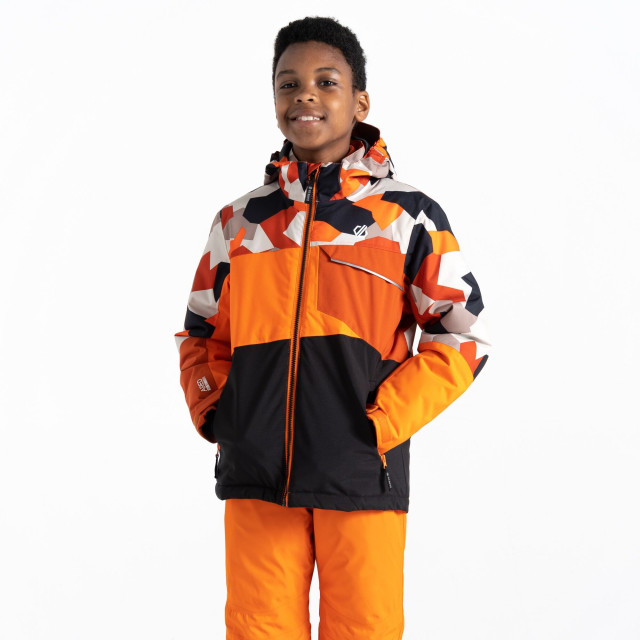 Dare2b Kinder/kids traverse geo camo ski-jas UTRG9142_puffinsorangeblack large Dare2b Kinder/kids traverse geo camo ski-jas UTRG9142_puffinsorangeblack large