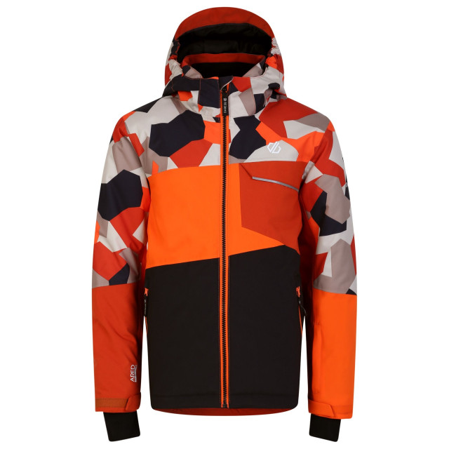 Dare2b Kinder/kids traverse geo camo ski-jas UTRG9142_puffinsorangeblack large Dare2b Kinder/kids traverse geo camo ski-jas UTRG9142_puffinsorangeblack large