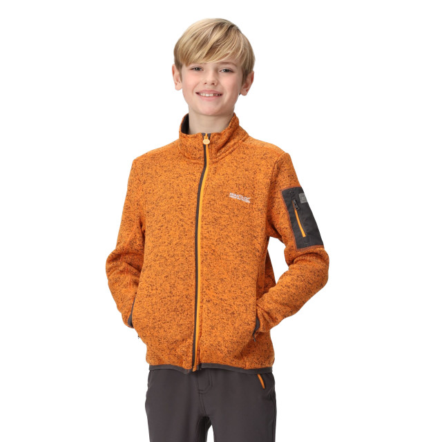 Regatta Kinder/kinder newhill fleece jas UTRG8902_orangepepperash large