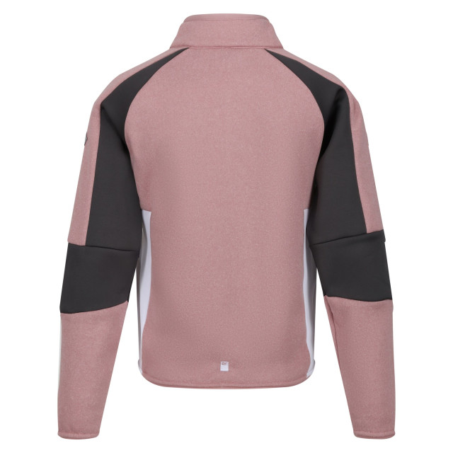 Regatta Kinder/kinder oberon vii marl full zip fleecejack UTRG8891_duskyrosesealgrey large