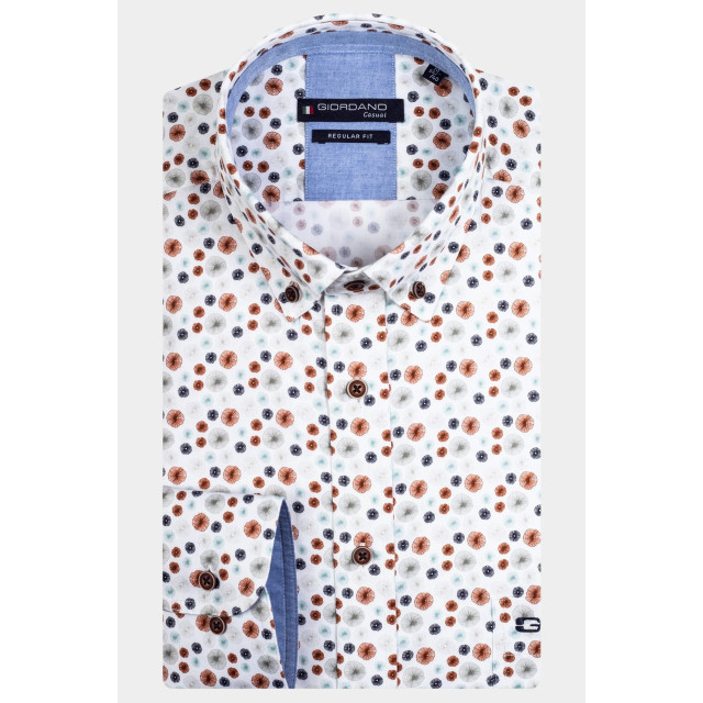 Giordano Casual hemd lange mouw ivy coral print 417021/80 181232 large