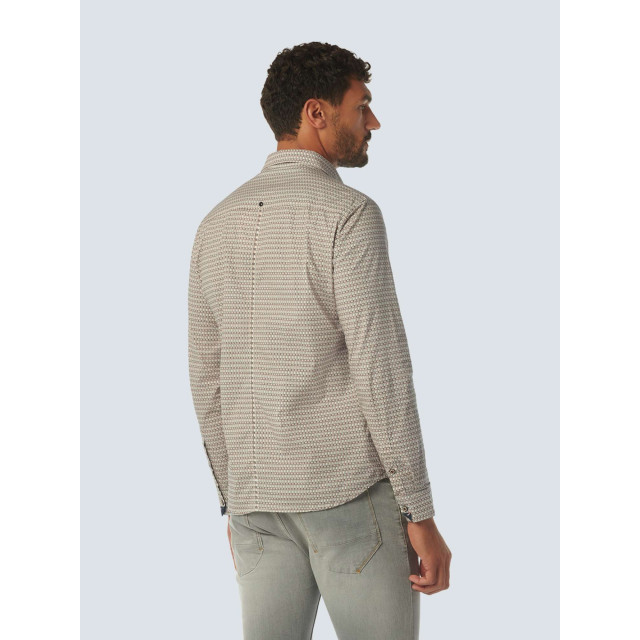 No Excess Overhemd lange mouw met print stretch melon 23450122SN-191 large