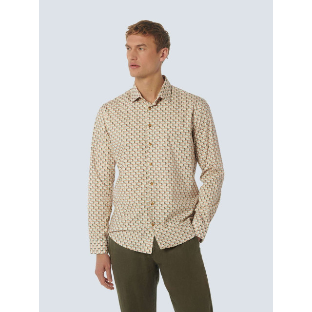 No Excess Overhemd lange mouw met print stretch melon 23450209-191 large