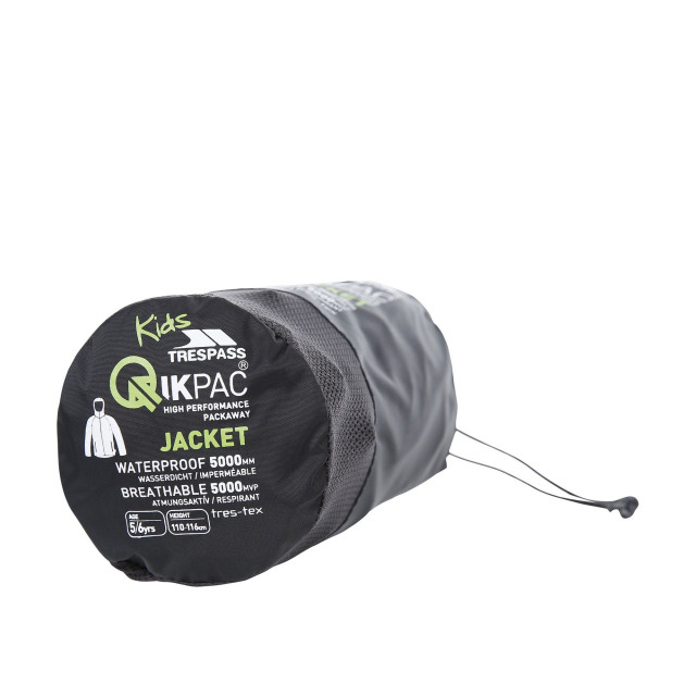 Trespass Kinderen/kinderen qikpac x unisex packaway jacket UTTP4776_blackcarbon large