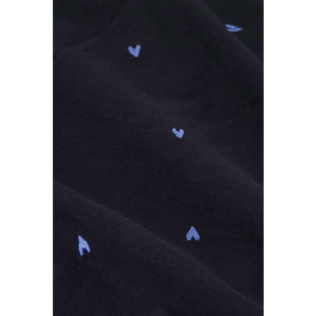 Fabienne Chapot Phill v-neck heart t-shirt blue CLT-296-TSH-SS24-9001 large