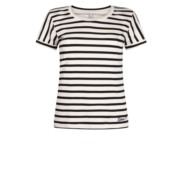 Zoso Striped t-shirt monique ivory/navy 8720036673283 large