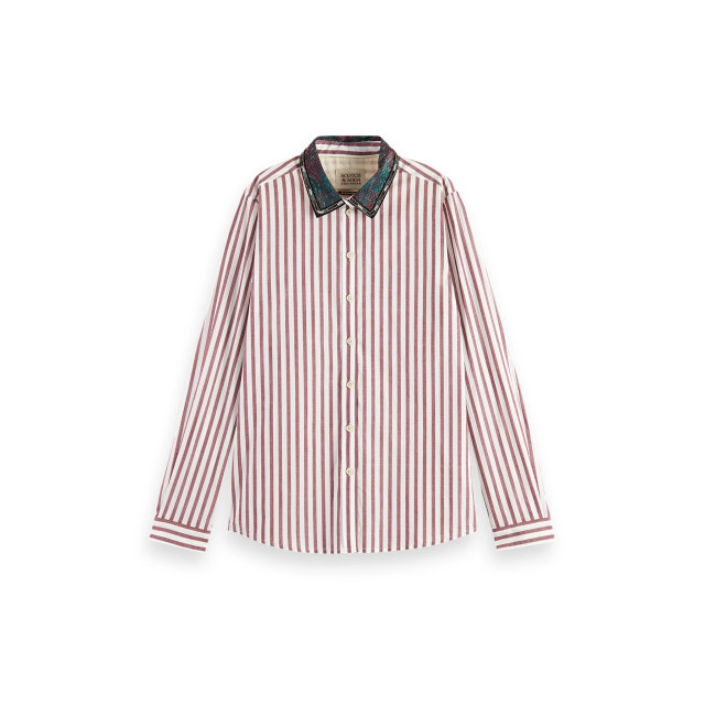 Scotch & Soda 174846 regular fit striped shirt with beaded collar 174846 Regular fit striped shirt with beaded collar large