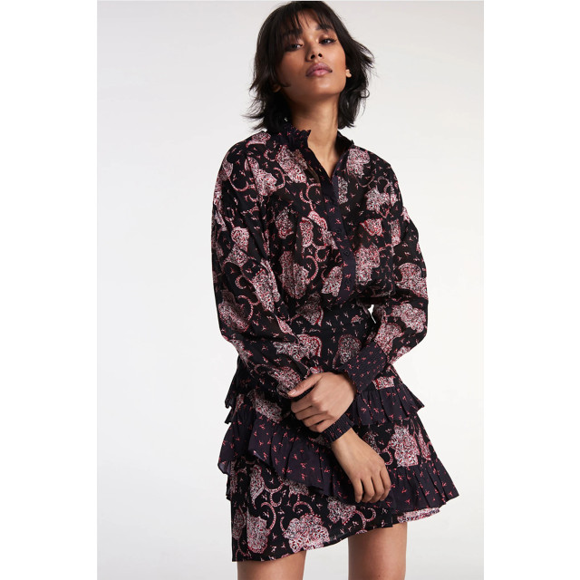 Alix The Label 2108255089 woven flower paisley ruffled skirt 2108255089 Woven flower paisley ruffled skirt large