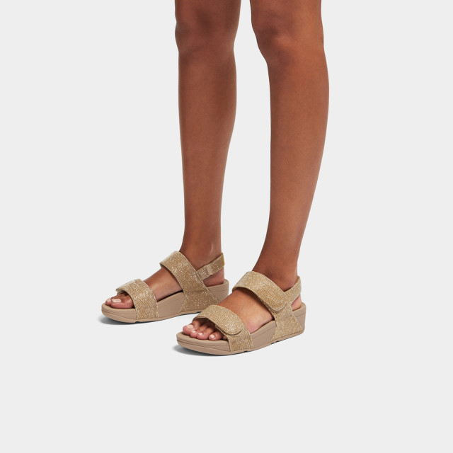 FitFlop Lulu adjustable shimmerlux back-strap sandals GA2 large