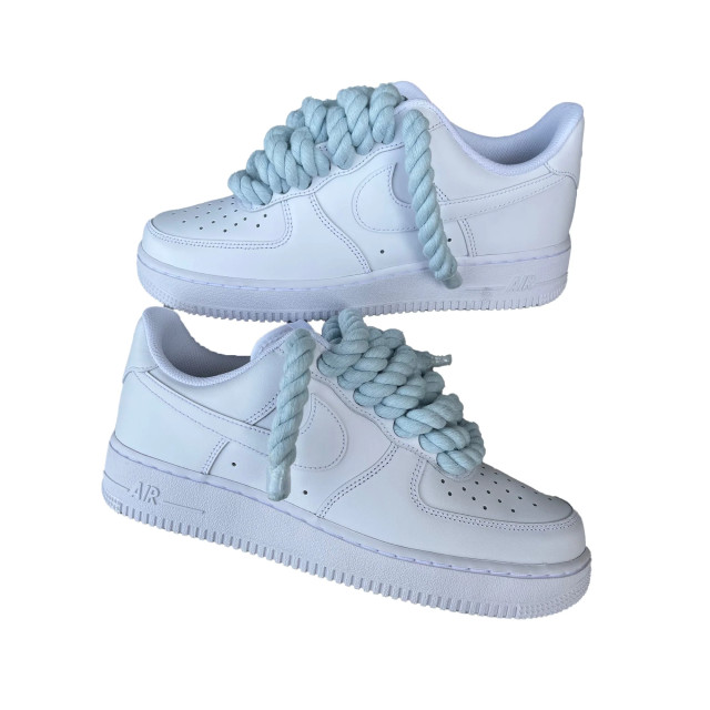 Nike Air force 1 low rope laces baby blue custom 315122-115 large