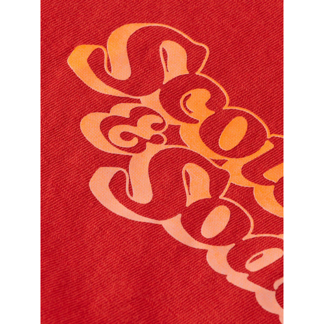Scotch & Soda Front back artwork t-shirt boat red 175646-7193 large