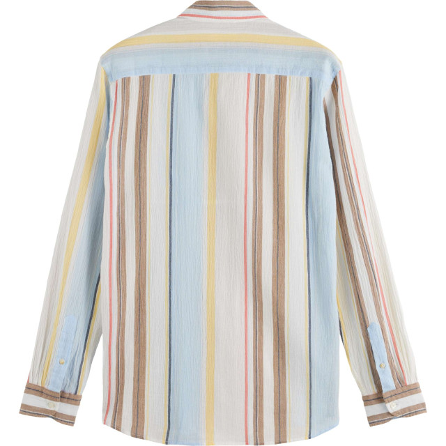 Scotch & Soda Crinkled voile stripe shirt multi stripe 175708-6053 large