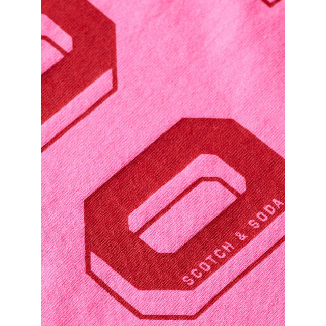 Scotch & Soda Monogram regular fit t-shirt fluo pink 177394-3538 large
