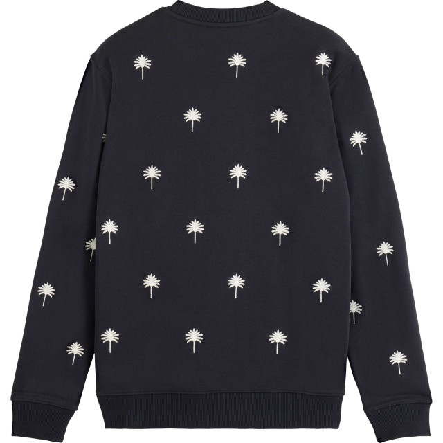 Scotch & Soda All-over embroidery sweatshirt black 175672-0008 large