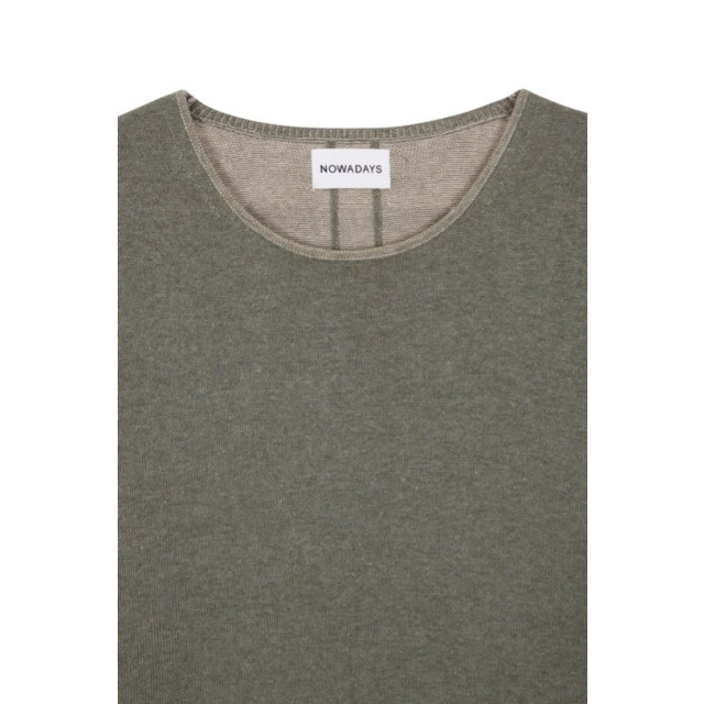Nowadays Nowdays sweater plated knit nai0208d2 764 vineyard green NAI0208D2 764 large