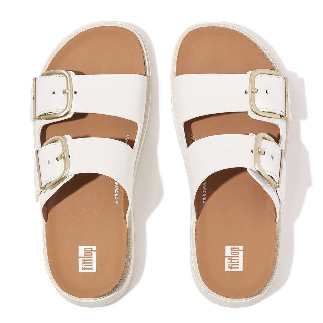 FitFlop Gen-ff buckle two-bar leather slides HE8 large