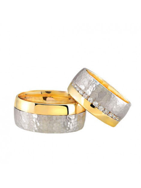 Christian Bicolor trouwringen met diamanten 2907C3-2205L large
