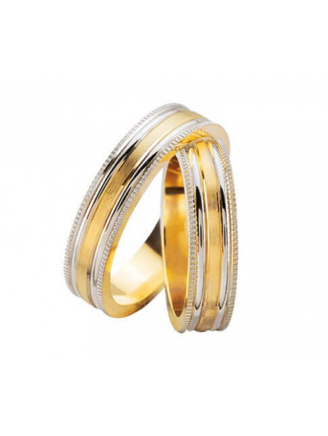 Christian Bicolor diamanten trouwringen hoogglans 92U387-4014L large