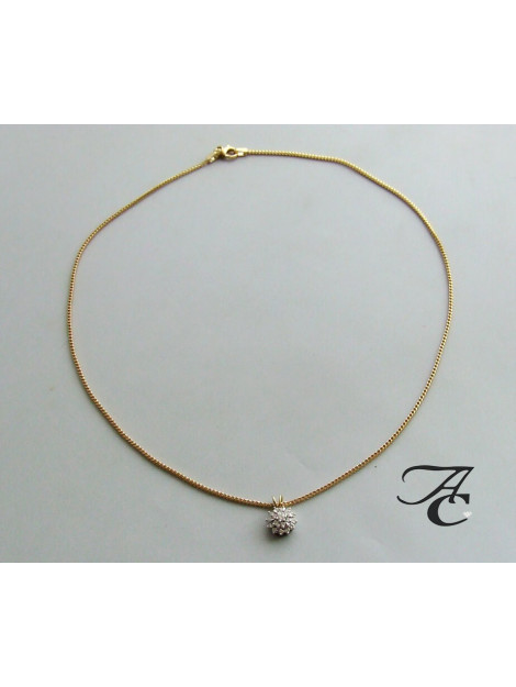 Atelier Christian Gouden collier en hanger met briljanten 93Y4837-5593AC large