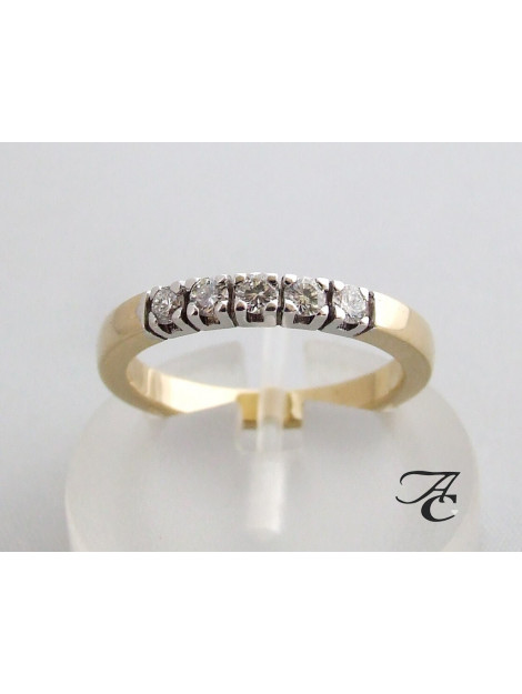 Atelier Christian Gouden alliance ring met briljant 8R20C3=3604AC large