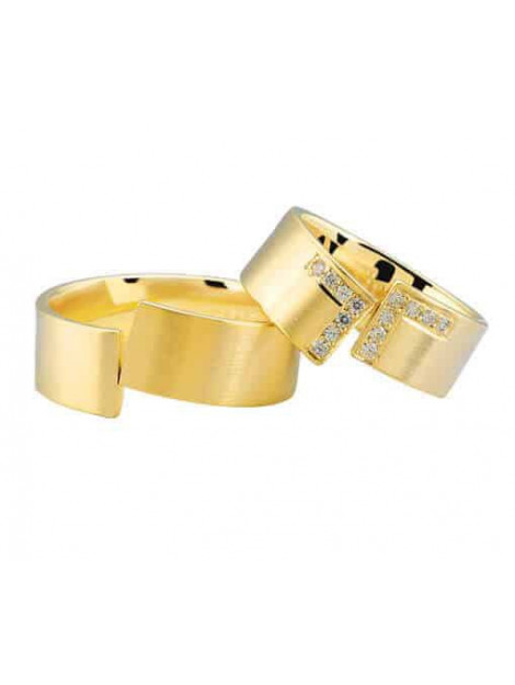 Christian Gouden trouwringen met diamanten 3891L large