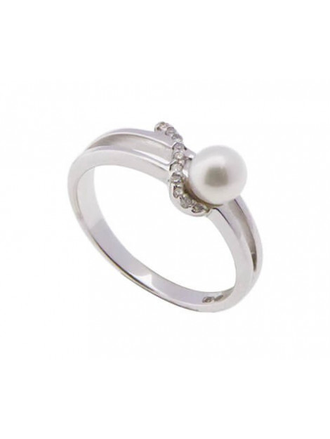 Christian Diamanten en parel ring 89C43-1871JC large