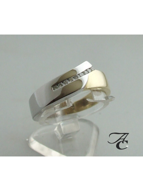 Atelier Christian Geel en wit- gouden ring met briljanten 3289C3-5600AC large