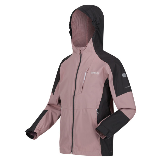 Regatta Calderdale ii waterdichte jas voor kinderen/kinderen UTRG5813_duskyrosesealgrey large