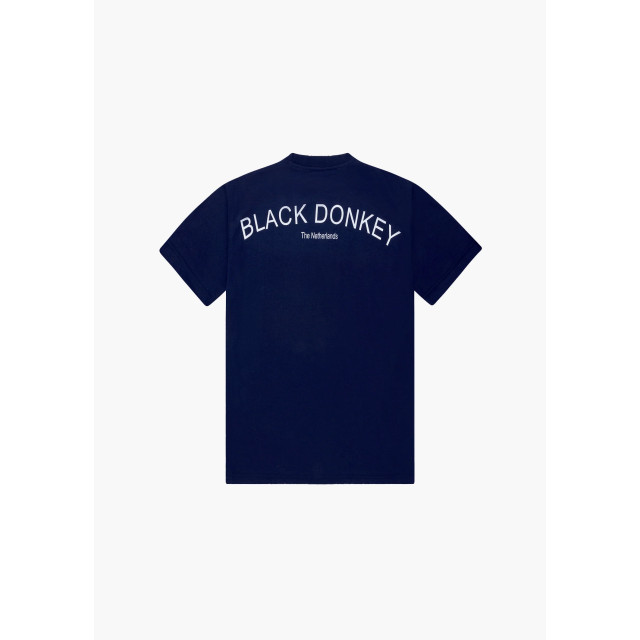 Black Donkey Zeus t-shirt i dark blue/white CH3-MC23KT-DB large