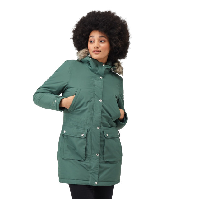 Regatta Dames voltera verwarmd waterdicht jasje UTRG6143_darkforestgreen large