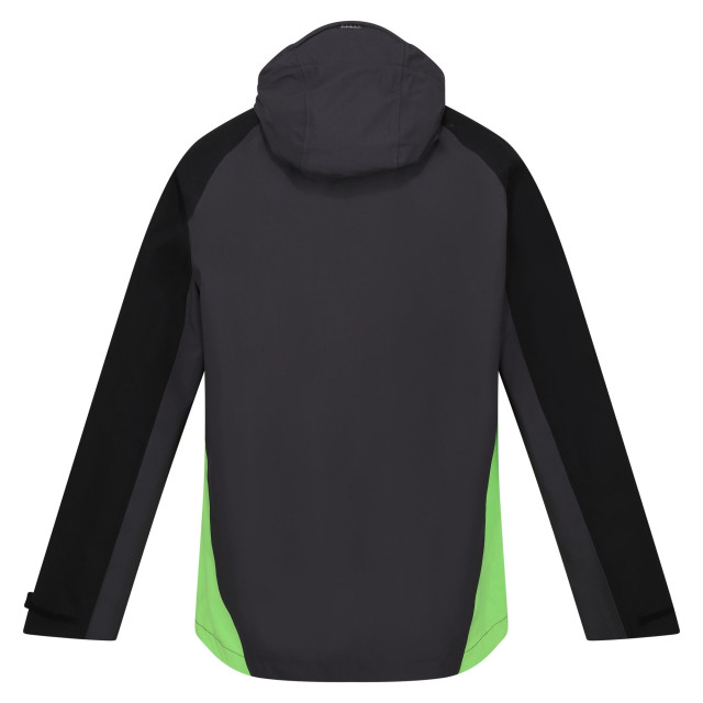 Regatta Britedale color block waterdichte jas voor heren UTRG6206_ashblack large Regatta Britedale color block waterdichte jas voor heren UTRG6206_ashblack large