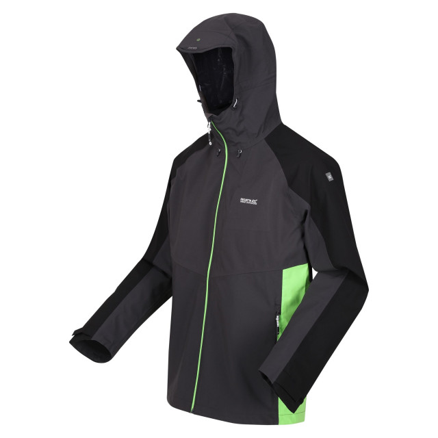 Regatta Britedale color block waterdichte jas voor heren UTRG6206_ashblack large Regatta Britedale color block waterdichte jas voor heren UTRG6206_ashblack large