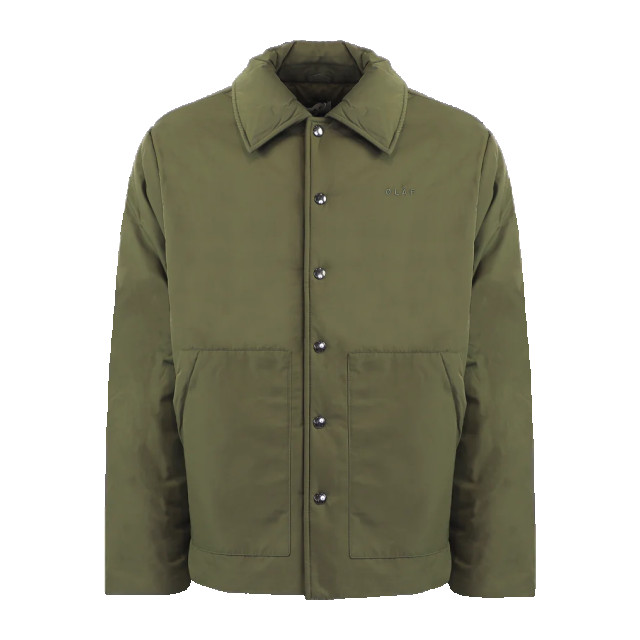 Olaf Hussein Heren padded coach jacket M140508-OLIVE GREEN large