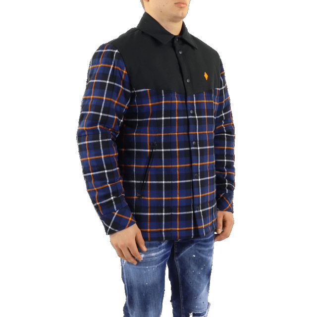 Marcelo Burlon Heren cross check padded overshirt CMEA181F22FAB001-4920 large