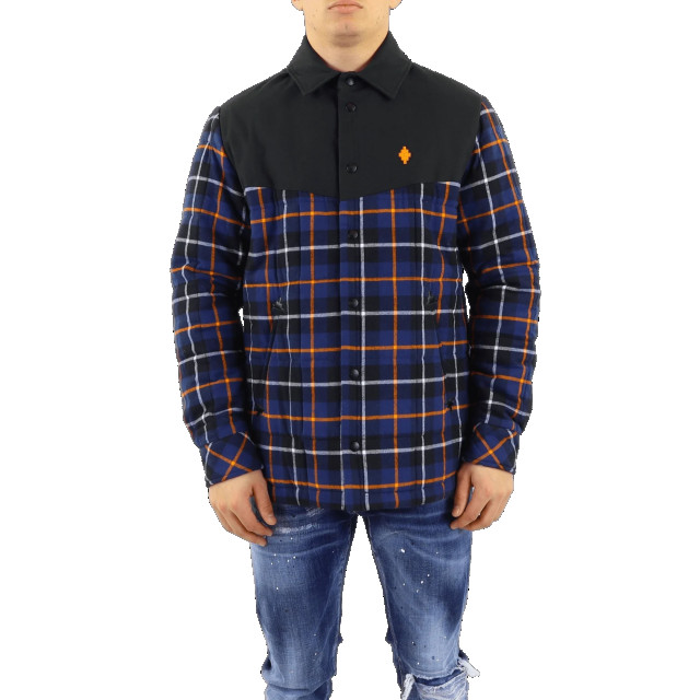 Marcelo Burlon Heren cross check padded overshirt CMEA181F22FAB001-4920 large