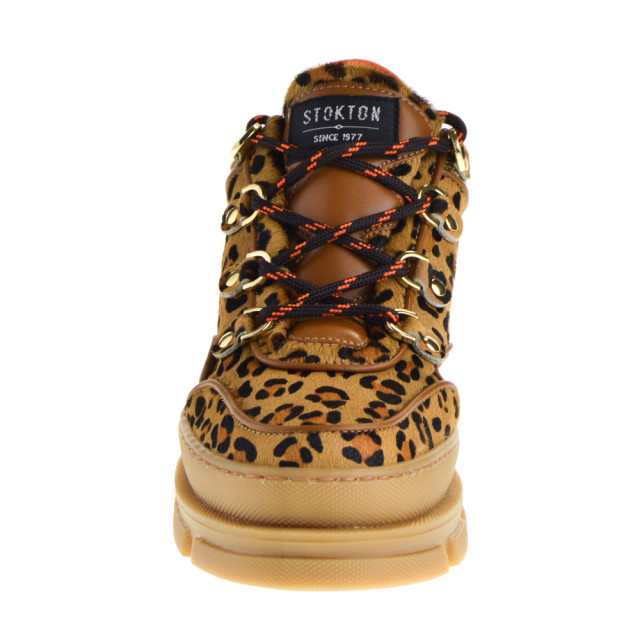 Stokton Dames veterschoenen leopard  large