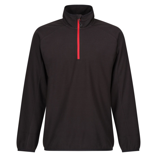 Regatta Heren navigate half zip fleecejack UTRG9760_blackclassicred large