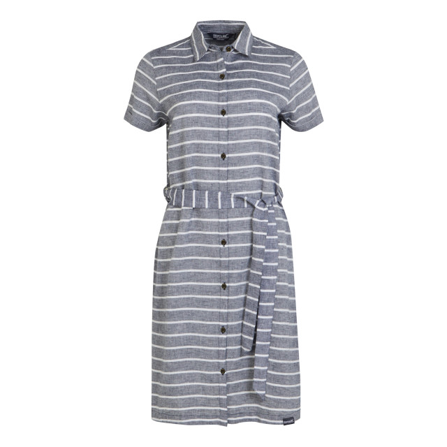 Regatta Dames rema gestreept overhemd jurk UTRG9824_navywhite large