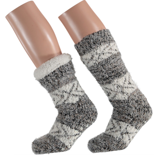 Apollo Huis sokken gevoerd ( 36/41) Apollo Huis sokken gevoerd grijs (one size 36/41) large
