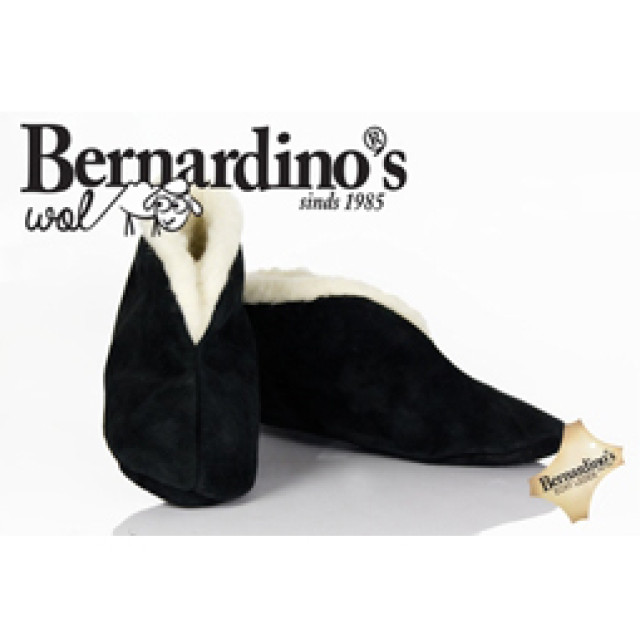 Bernardino Spaanse sloffen 100% wol Spaanse sloffen bernardino zwart 100% wol large