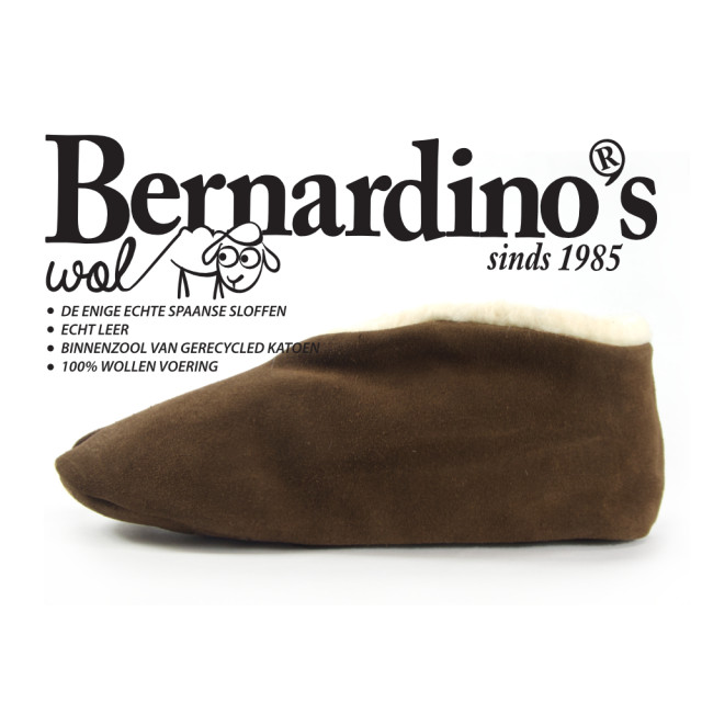 Bernardino Spaanse sloffen 100% wol Spaanse sloffen bernardino mokka 100% wol large