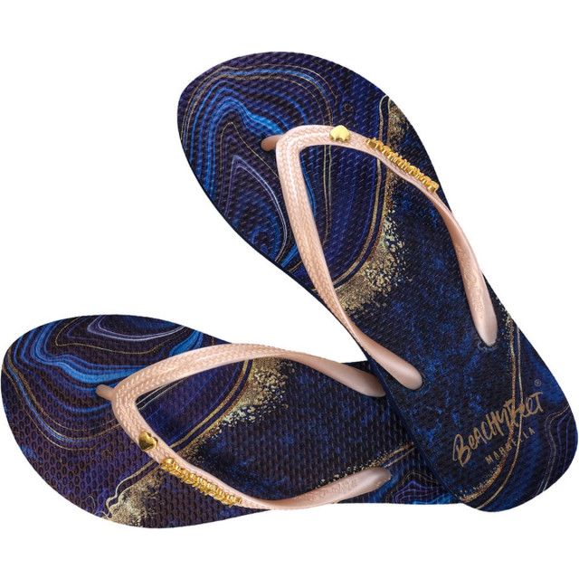 Beachyfeet Teenslipper dames - marbellous Beachyfeet Teenslipper Dames - Blauw - Marbellous large