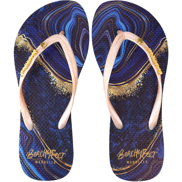 Beachyfeet Teenslipper dames - marbellous Beachyfeet Teenslipper Dames - Blauw - Marbellous large