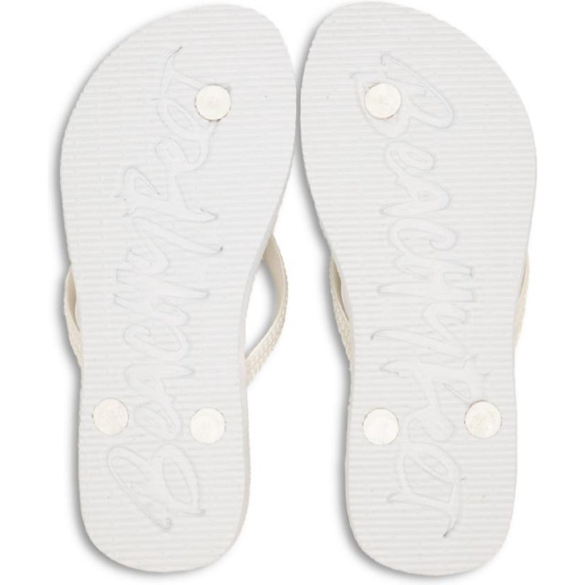 Beachyfeet Teenslipper dames - Beachyfeet Teenslipper Dames - Blanco large