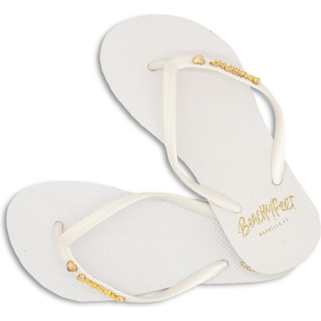 Beachyfeet Teenslipper dames - Beachyfeet Teenslipper Dames - Blanco large