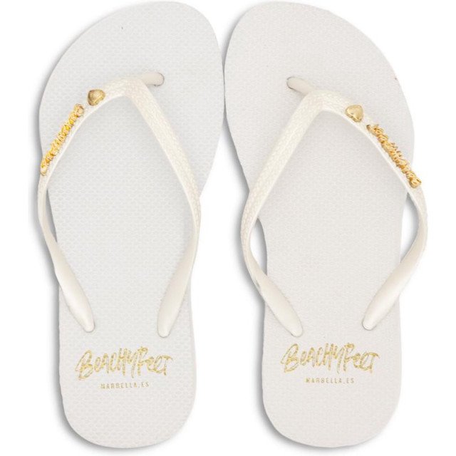 Beachyfeet Teenslipper dames - Beachyfeet Teenslipper Dames - Blanco large